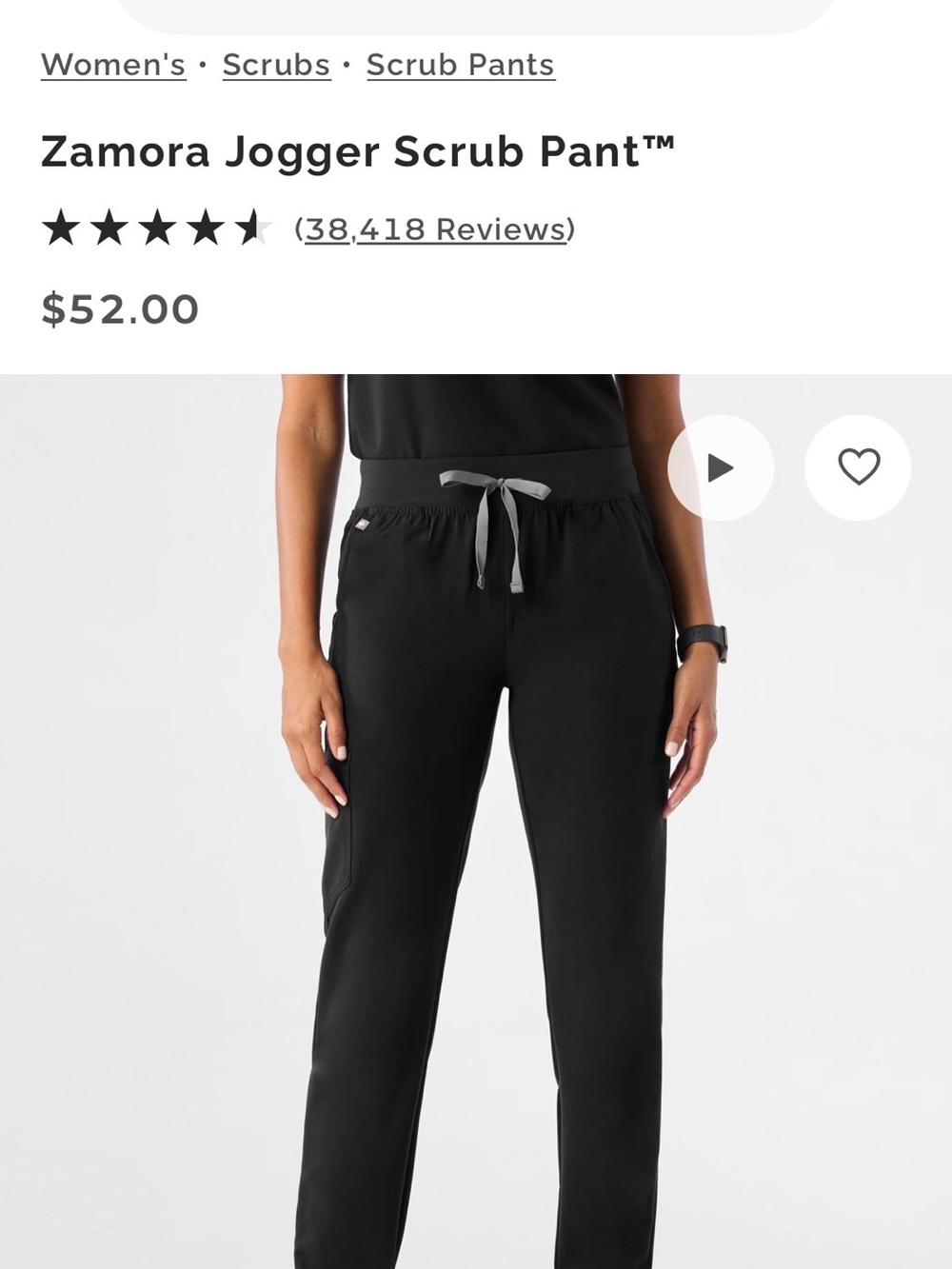 FIGS Zamora Drawstring Joggers in Maple and Graphite Large petite